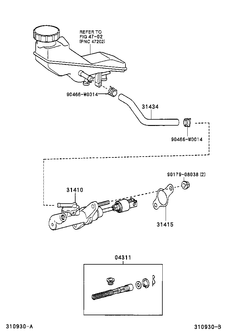 31434-12070 TUBE, CLUTCH RESERVOIR product image