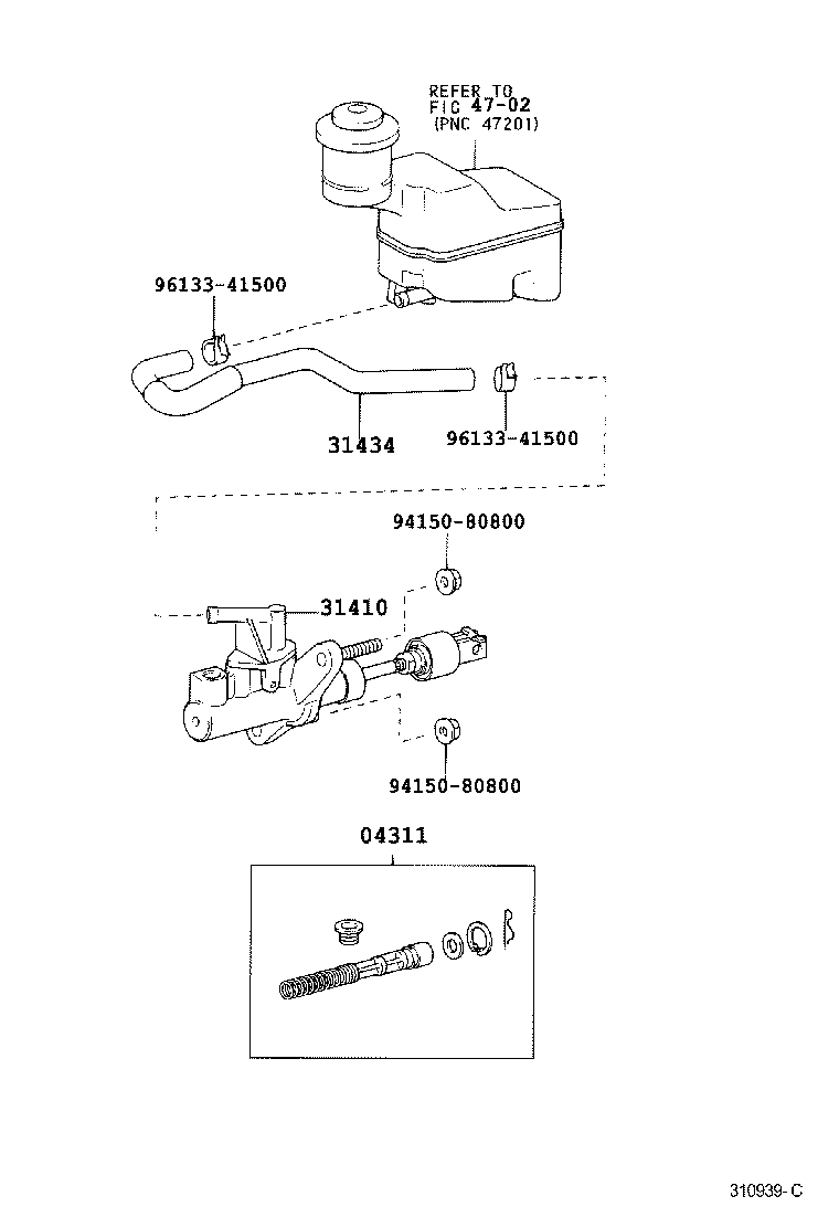 31434-12090 TUBE, CLUTCH RESERVOIR product image