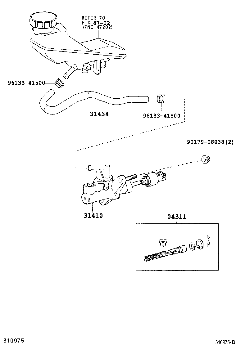 31434-02010 TUBE, CLUTCH RESERVOIR product image