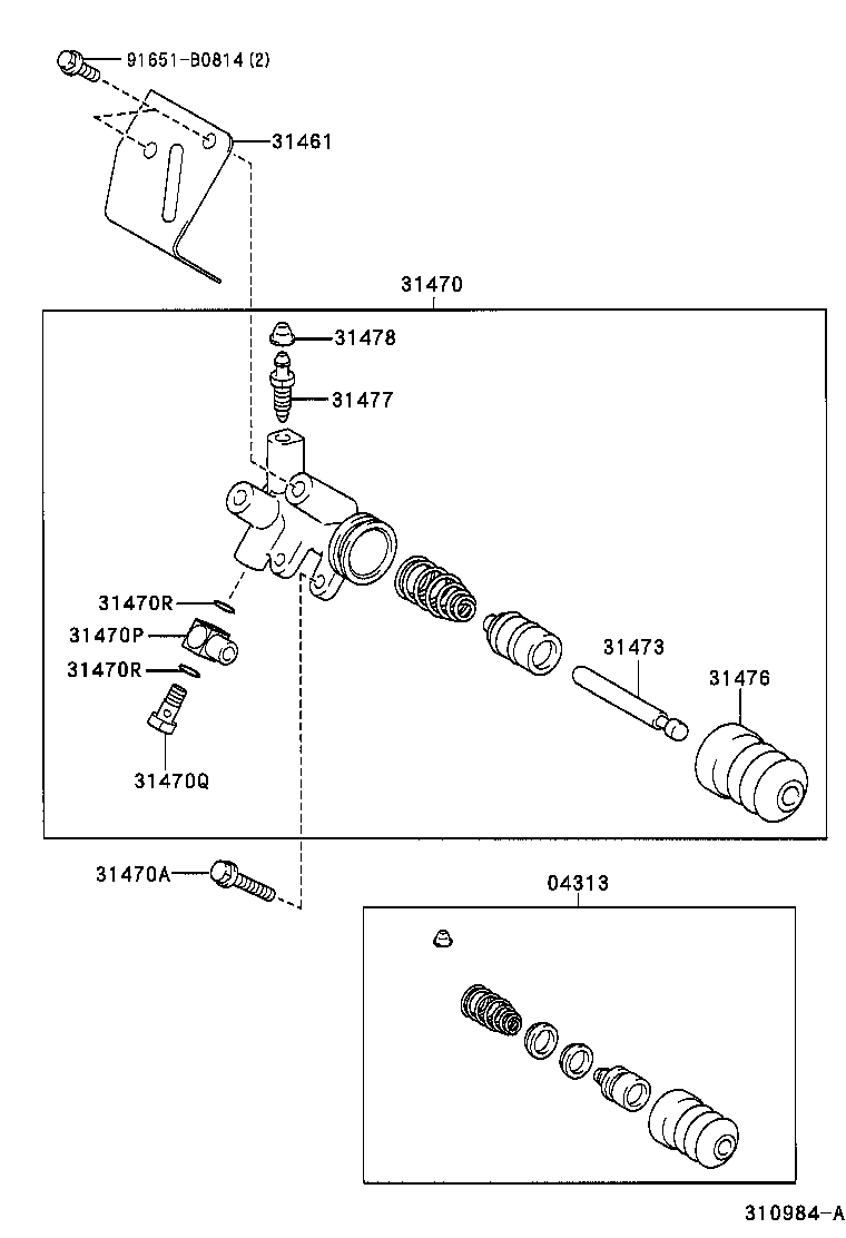31470-52090 CYLINDER ASSY, CLUTCH RELEASE product image