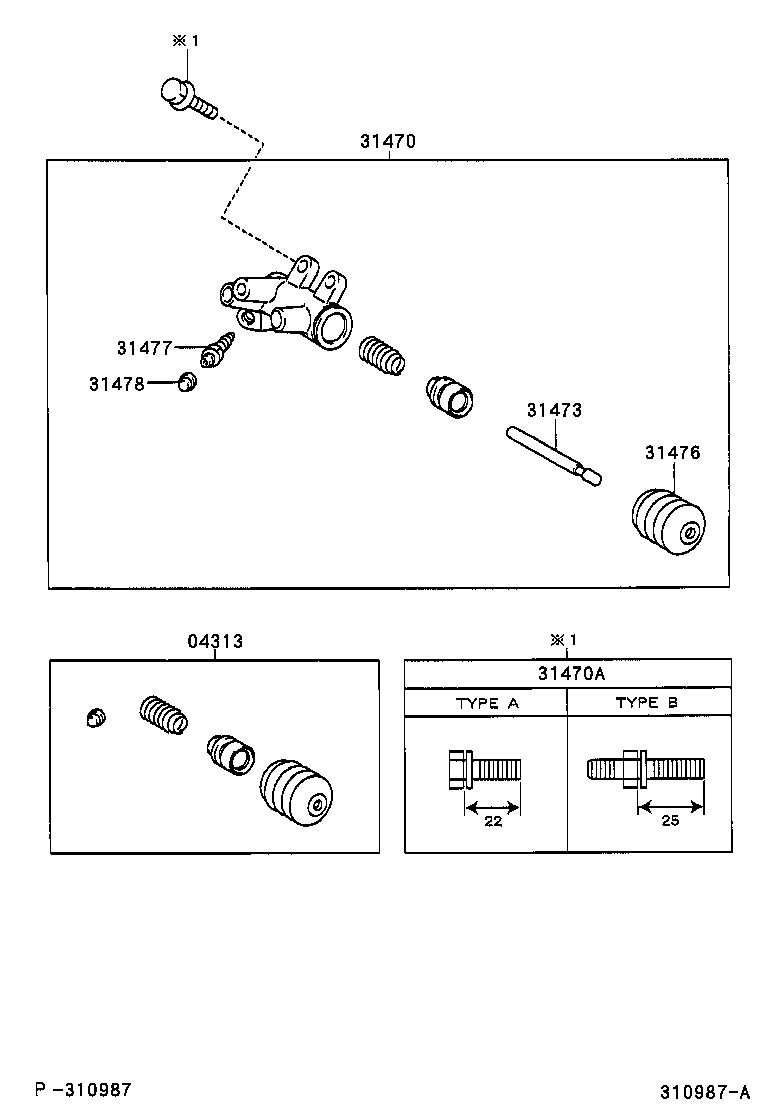 31470-33060 CYLINDER ASSY, CLUTCH RELEASE product image