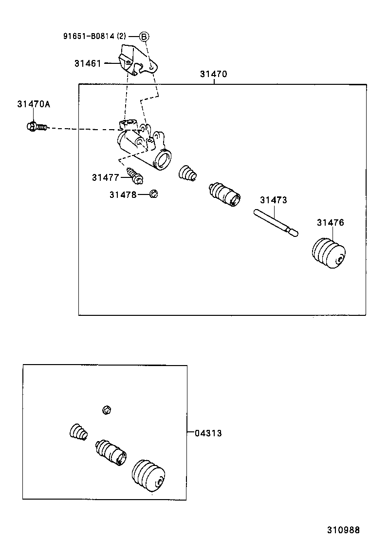 31470-33060 CYLINDER ASSY, CLUTCH RELEASE product image