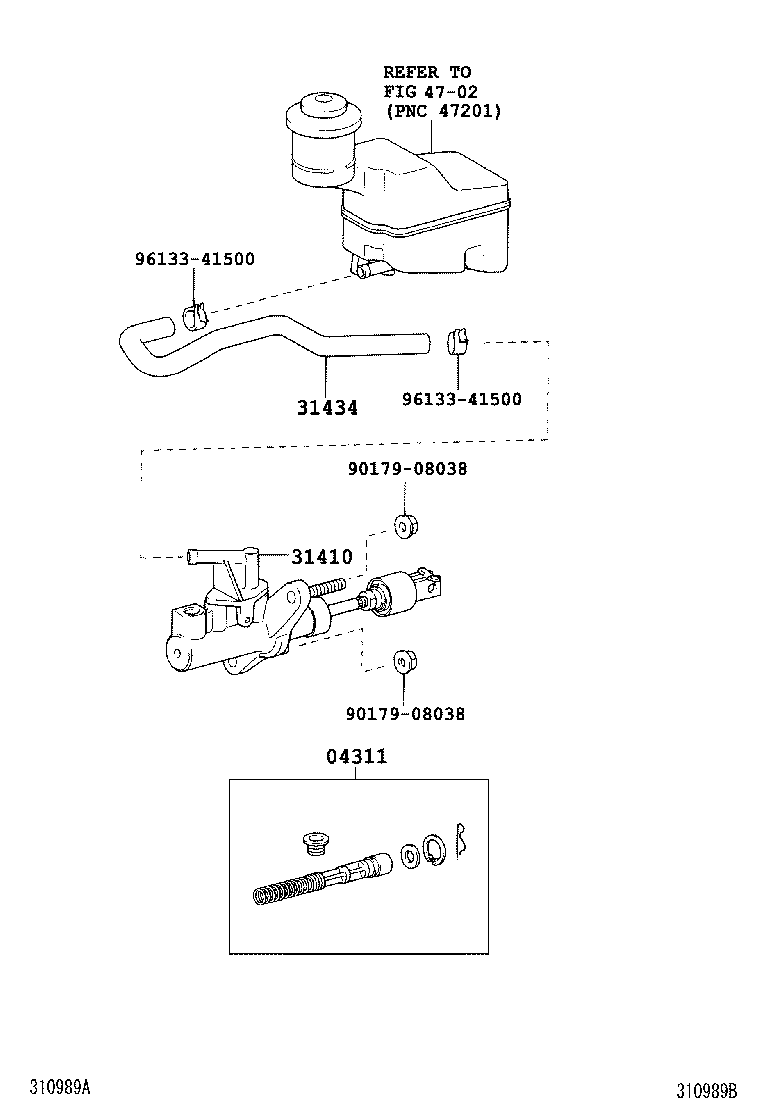 31434-33040 TUBE, CLUTCH RESERVOIR product image