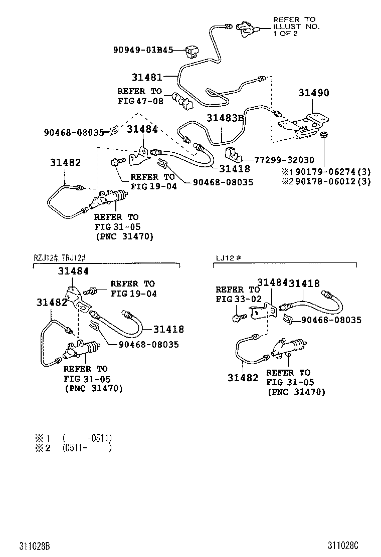 31482-60140 TUBE, CLUTCH RELEASE CYLINDER TO FLEXIBLE HOSE product image