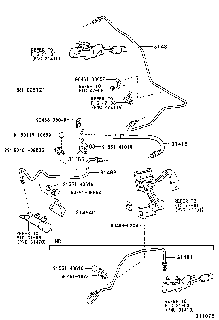 31301-02050 PEDAL SUB-ASSY, CLUTCH product image