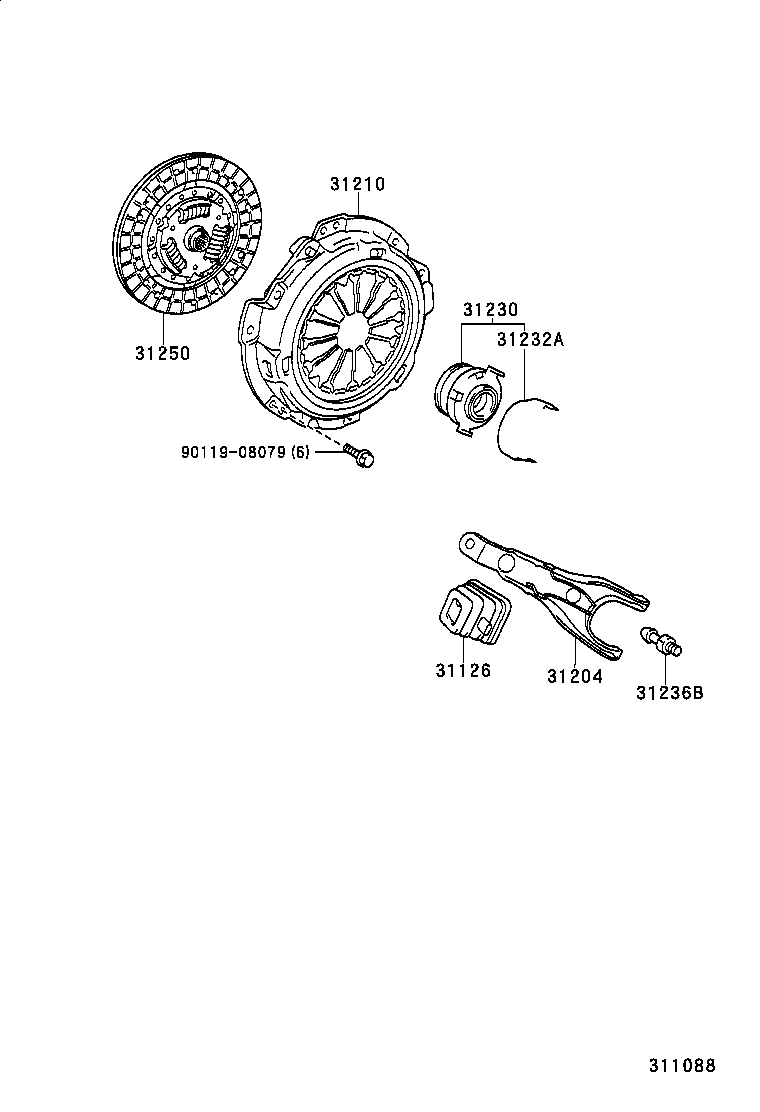 31233-52030 FORK, CLUTCH RELEASE product image