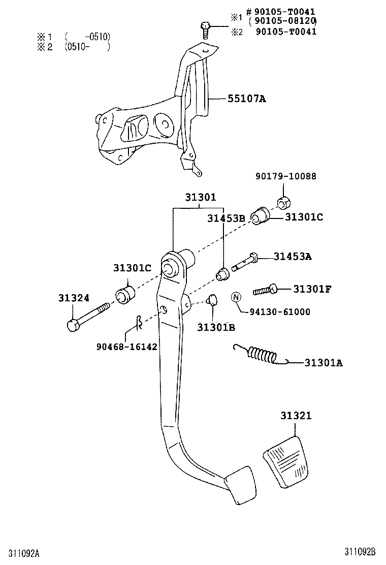 90947-T2001 HOSE, CLUTCH product image