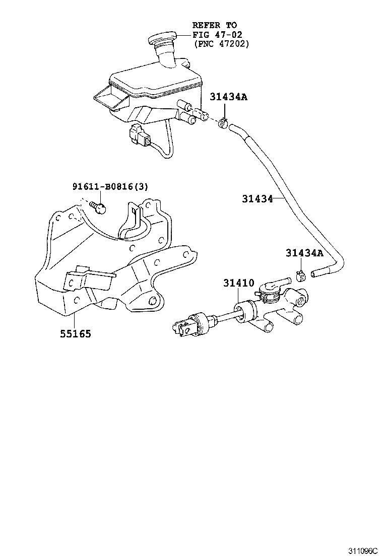 31434-37140 TUBE, CLUTCH RESERVOIR product image