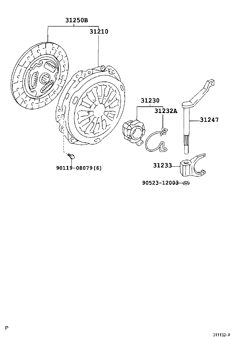 31233-52030 FORK, CLUTCH RELEASE product image