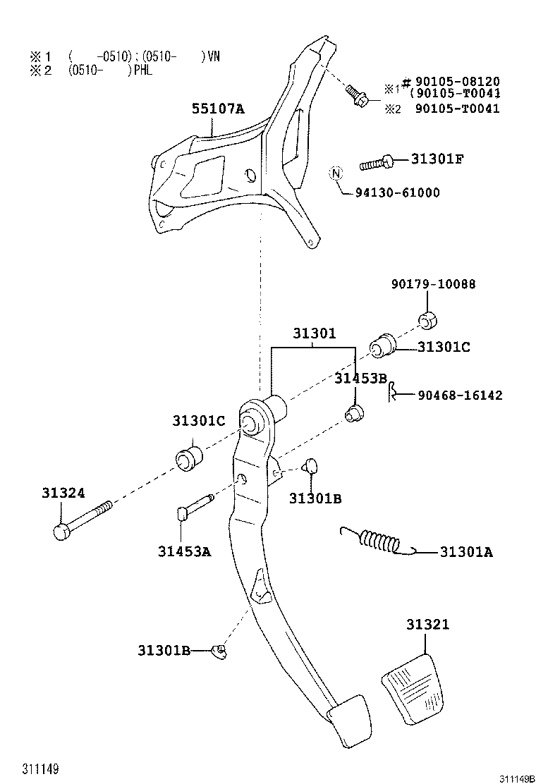 90947-T2001 HOSE, CLUTCH product image