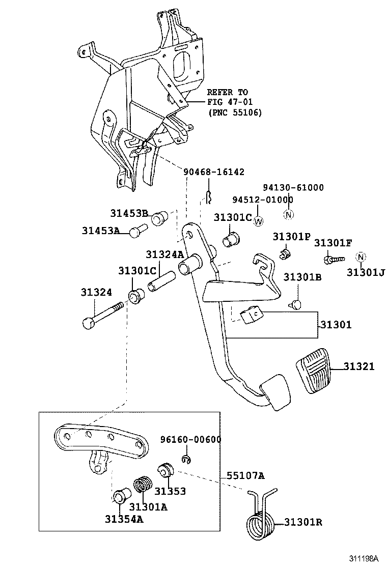 31482-36280 TUBE, CLUTCH RELEASE CYLINDER TO FLEXIBLE HOSE product image
