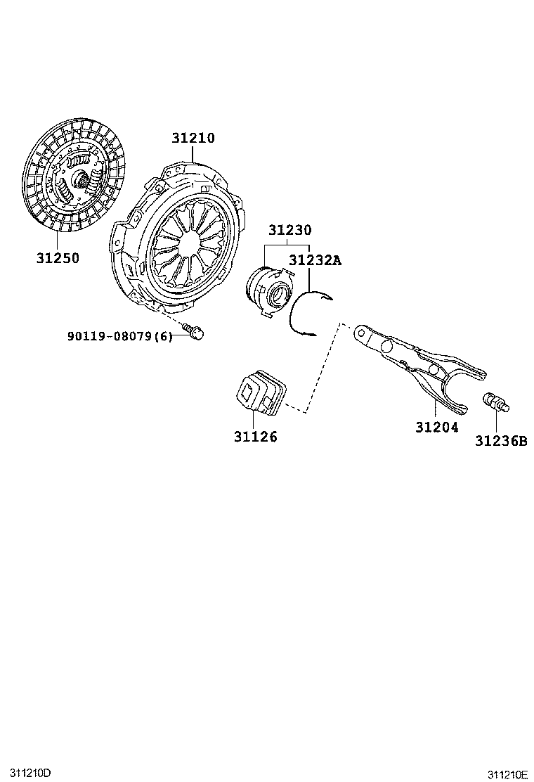 31210-52071 COVER ASSY, CLUTCH product image