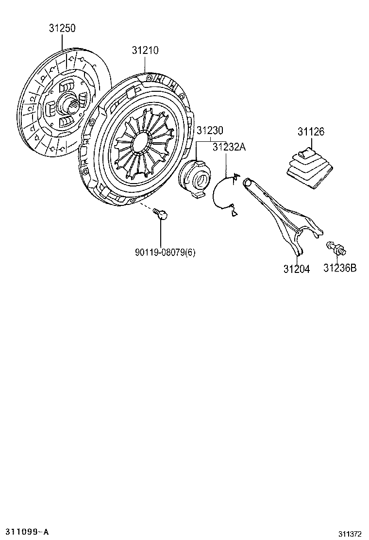 31230-12191 BEARING ASSY, CLUTCH RELEASE product image