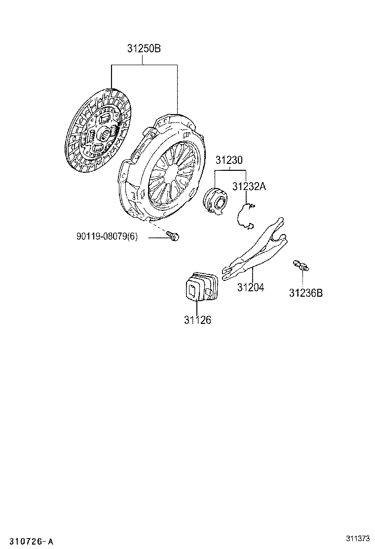 31230-02010 BEARING ASSY, CLUTCH RELEASE product image