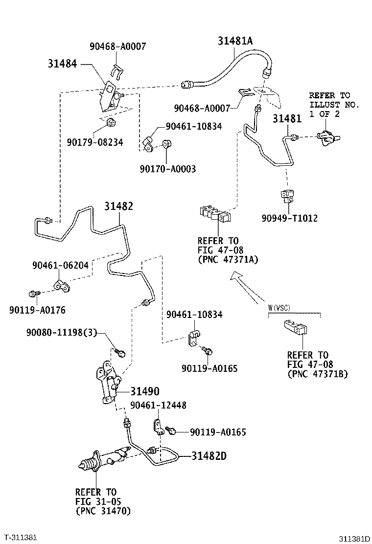 31311-04010 PEDAL SUB-ASSY, CLUTCH product image
