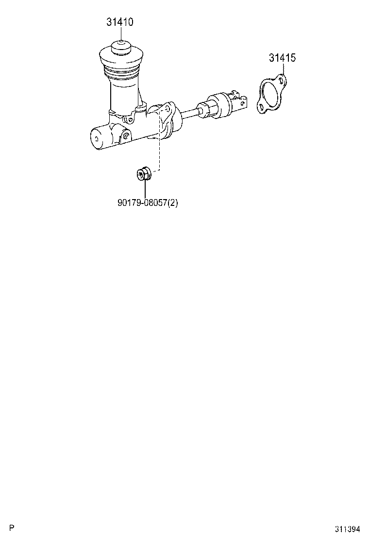 31410-34030 CYLINDER ASSY, CLUTCH MASTER product image