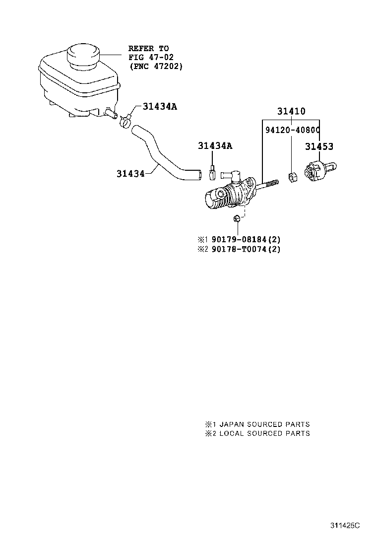 31420-26200 CYLINDER ASSY, CLUTCH MASTER product image