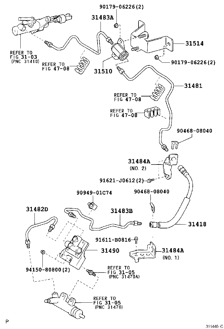 31301-42070 PEDAL SUB-ASSY, CLUTCH product image