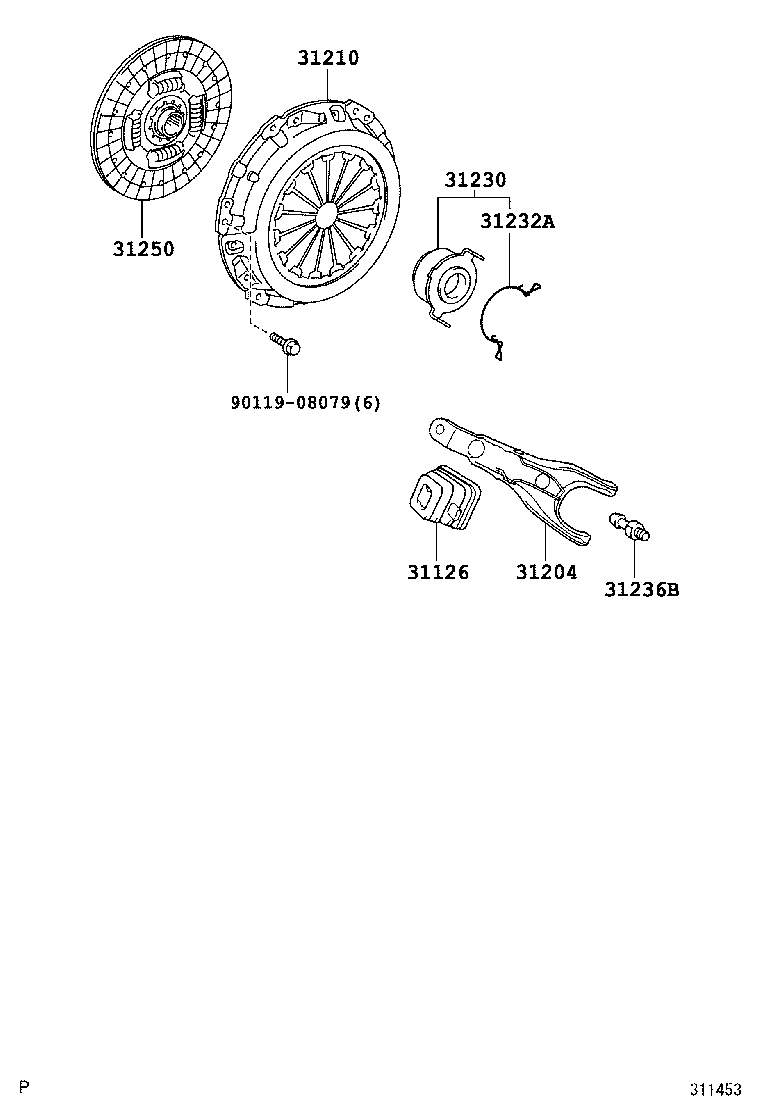 31233-52040 FORK, CLUTCH RELEASE product image