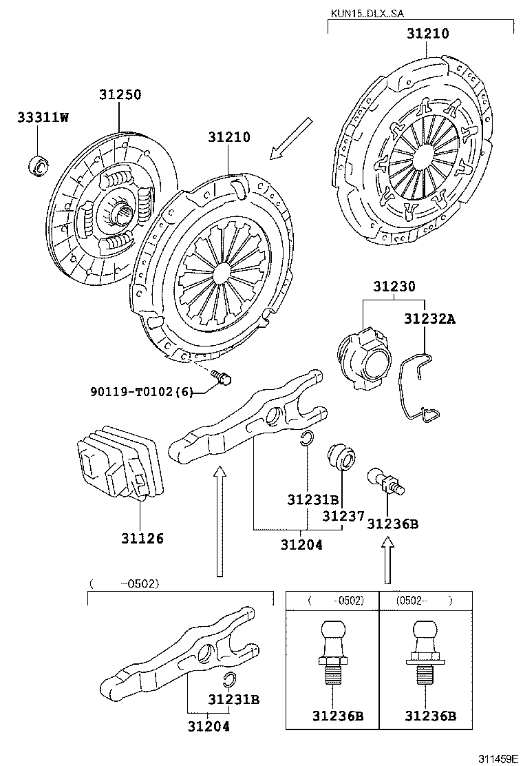 31204-0K040 FORK SUB-ASSY, CLUTCH RELEASE product image