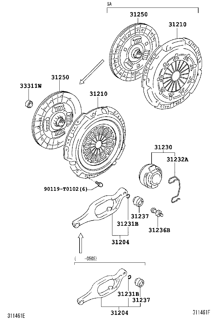 31204-0K040 FORK SUB-ASSY, CLUTCH RELEASE product image