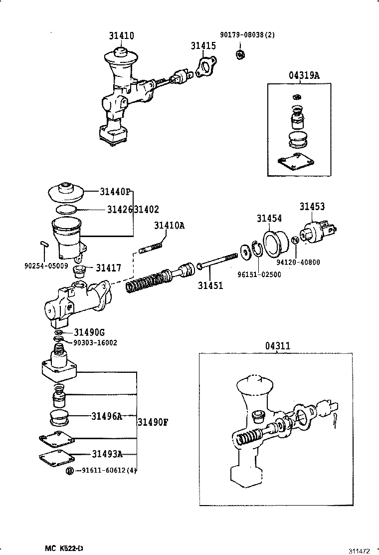 31454-60030 BOOT, CLUTCH MASTER CYLINDER product image