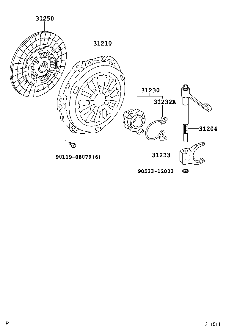 31233-52040 FORK, CLUTCH RELEASE product image