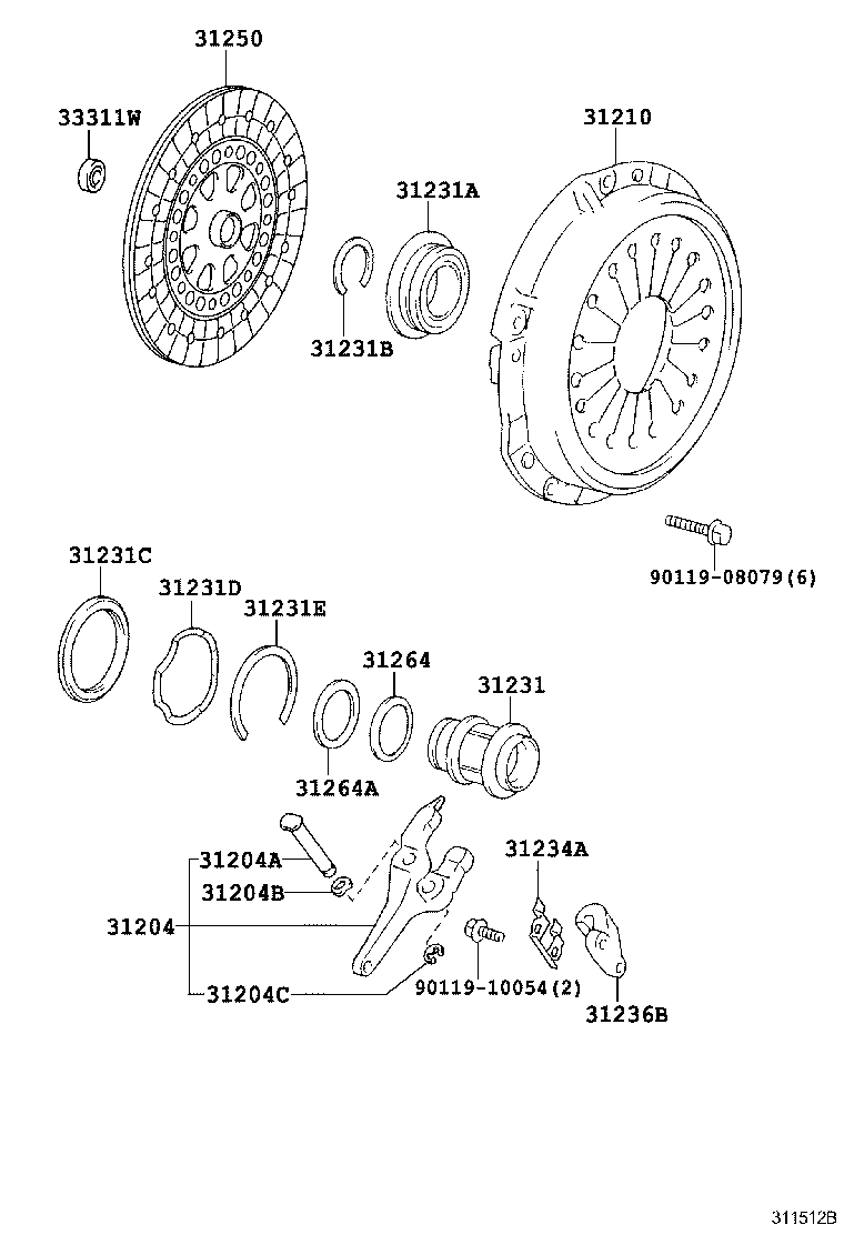 31234-14020 SPRING, RELEASE FORK SUPPORT product image