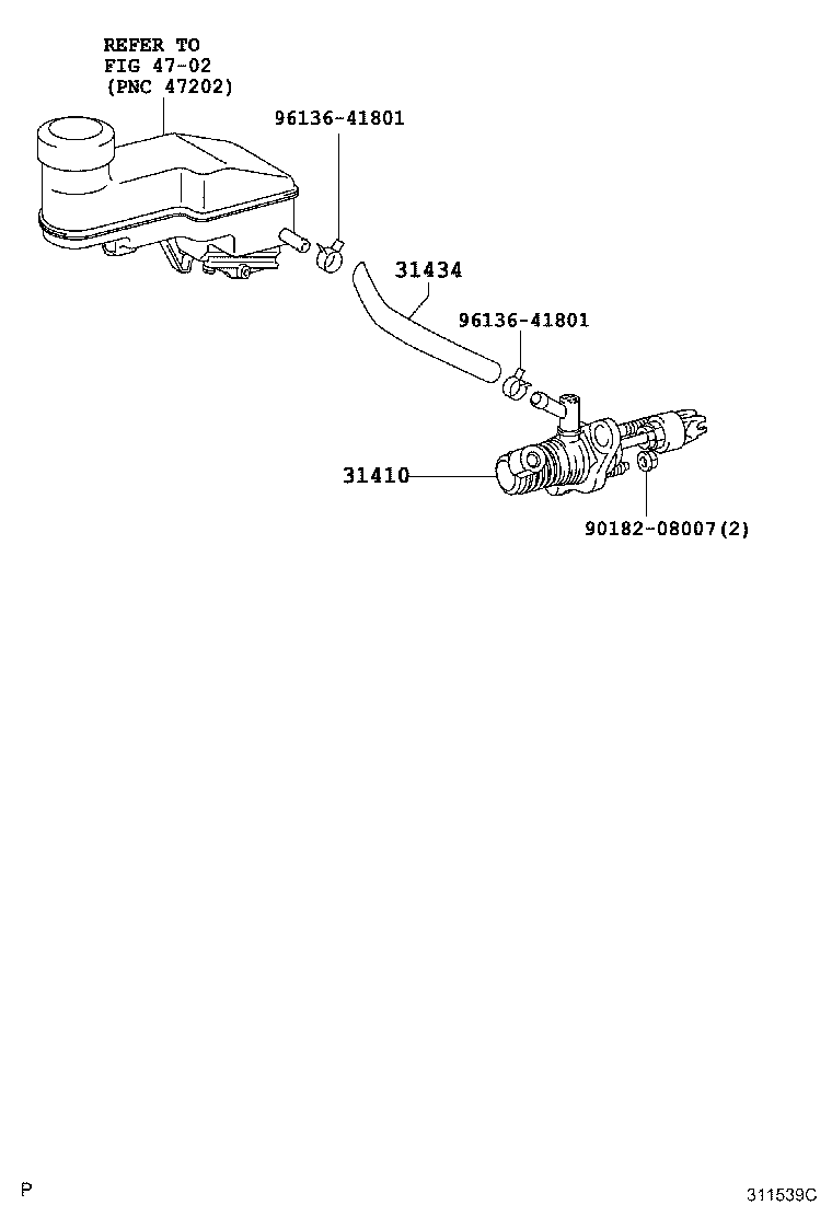 31434-52180 TUBE, CLUTCH RESERVOIR product image