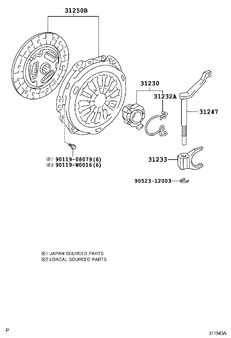 31230-17011 BEARING ASSY, CLUTCH RELEASE product image