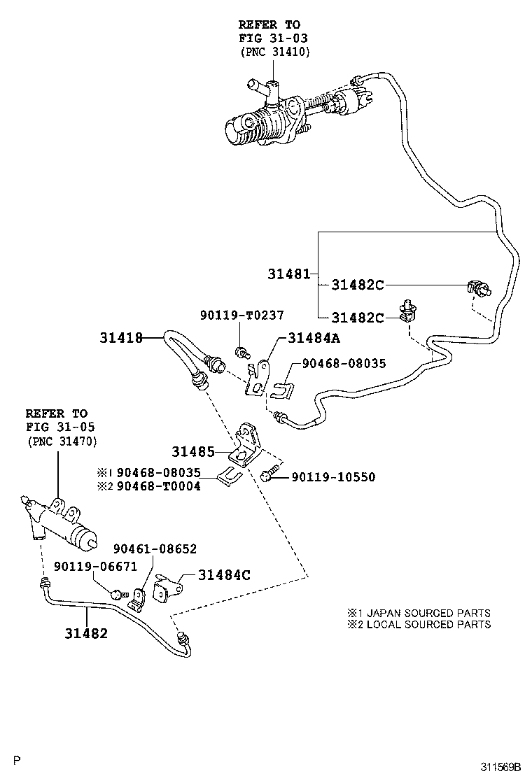 90947-T2031 HOSE, CLUTCH product image