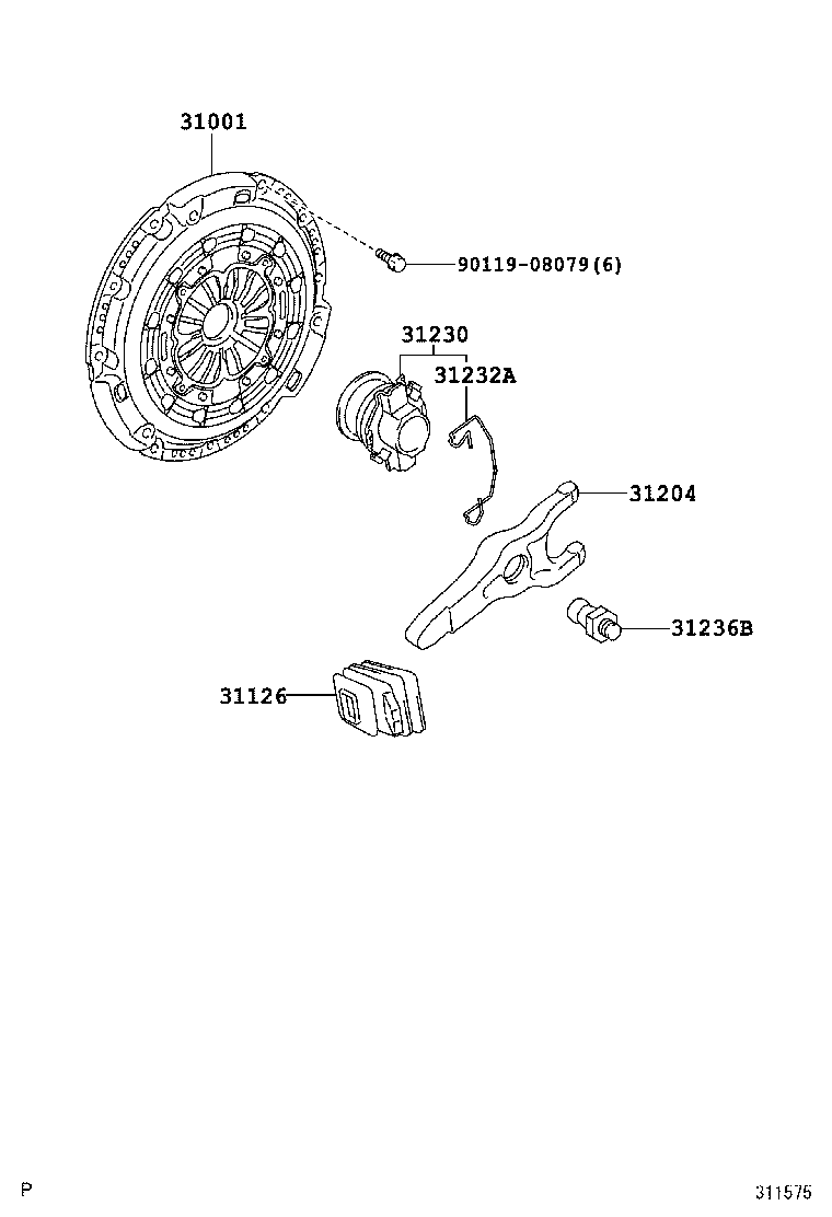 31234-14020 SPRING, RELEASE FORK SUPPORT product image