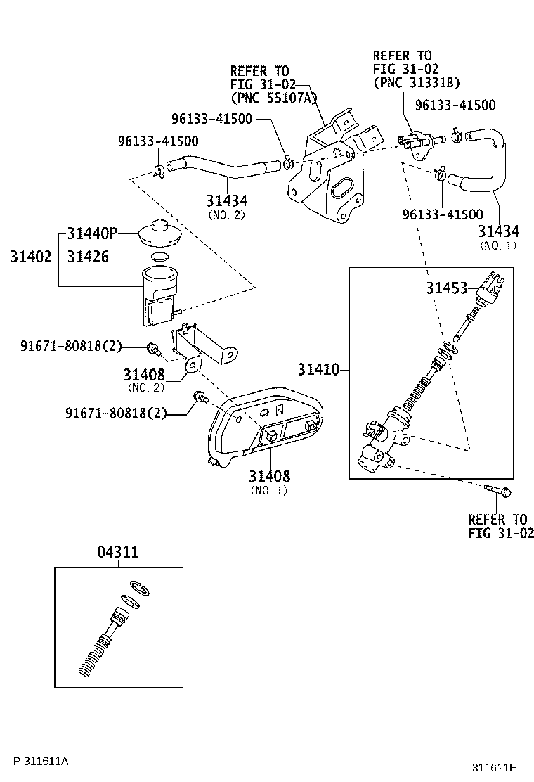 31408-35020 HOLDER SUB-ASSY, CLUTCH RESERVOIR product image