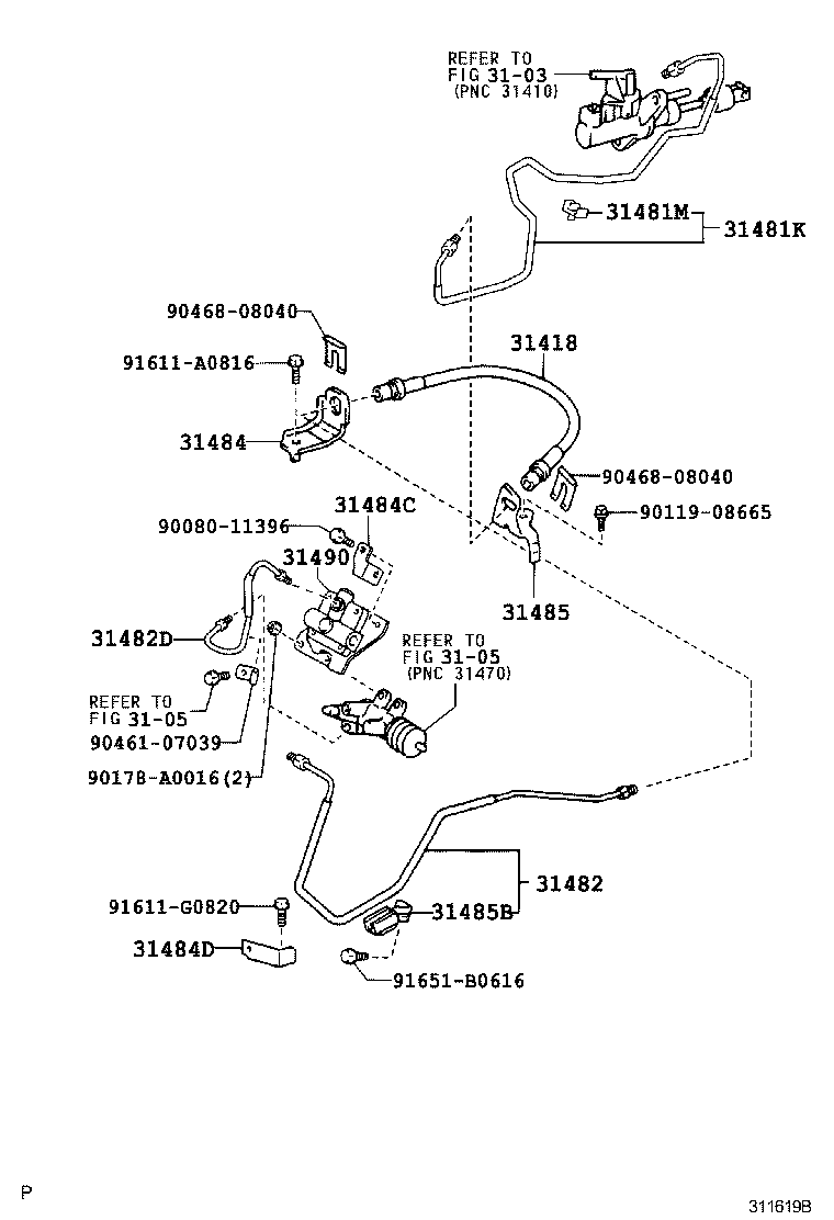 31301-33110 PEDAL SUB-ASSY, CLUTCH product image