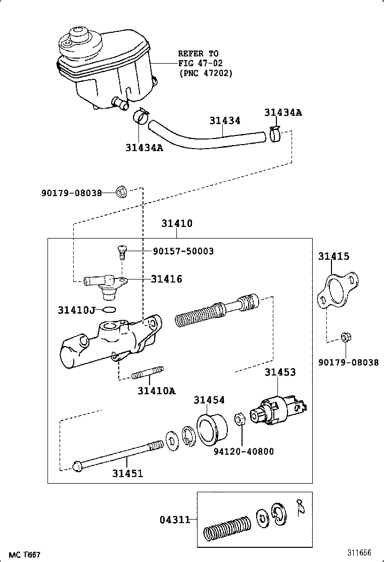 31434-26221 TUBE, CLUTCH RESERVOIR product image