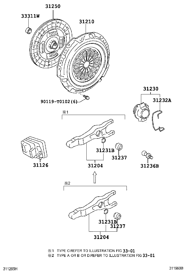 31204-0K040 FORK SUB-ASSY, CLUTCH RELEASE product image