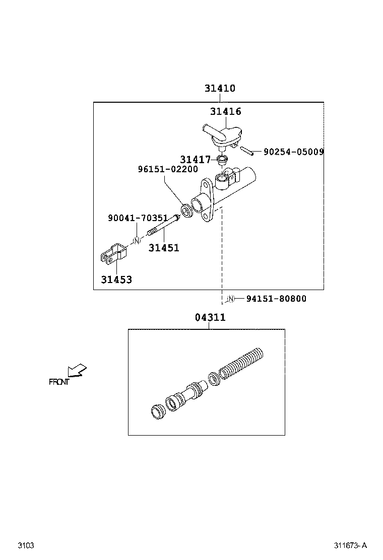 31451-87401 ROD, CLUTCH MASTER CYLINDER PUSH product image