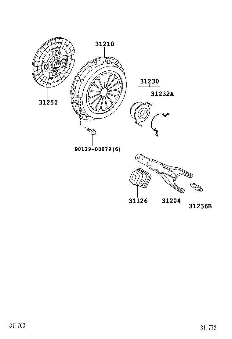 31210-12282 COVER ASSY, CLUTCH product image
