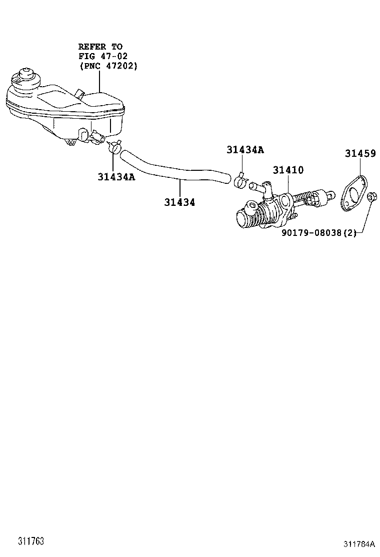 31434-12120 TUBE, CLUTCH RESERVOIR product image