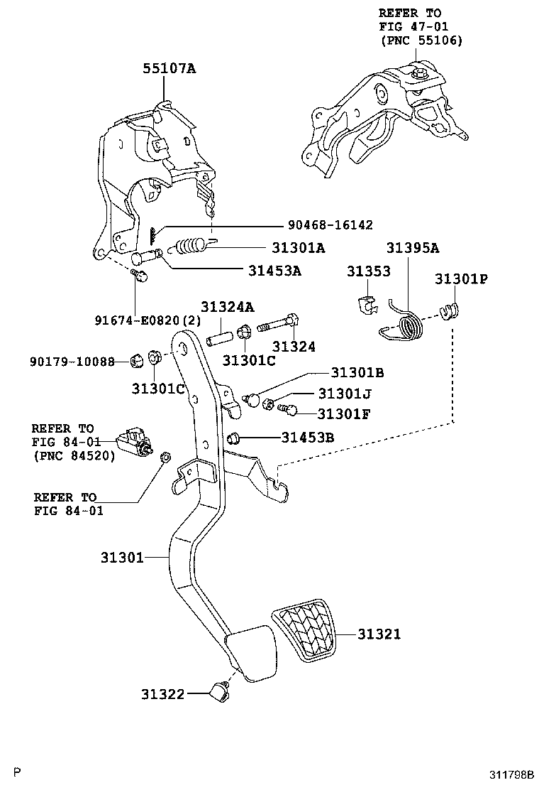 90170-10017 NUT(FOR CLUTCH PEDAL STOPPER) product image