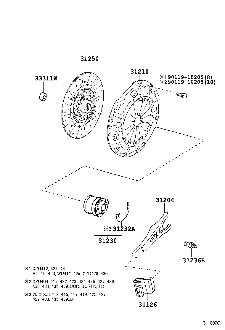 31230-37030 BEARING ASSY, CLUTCH RELEASE product image