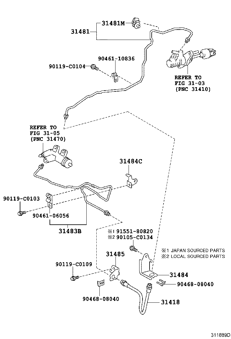 31301-02231 PEDAL SUB-ASSY, CLUTCH product image