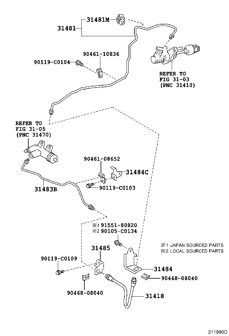 31301-02231 PEDAL SUB-ASSY, CLUTCH product image
