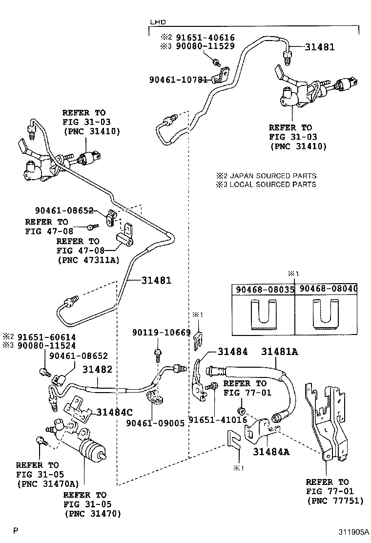 31301-0F020 PEDAL SUB-ASSY, CLUTCH product image