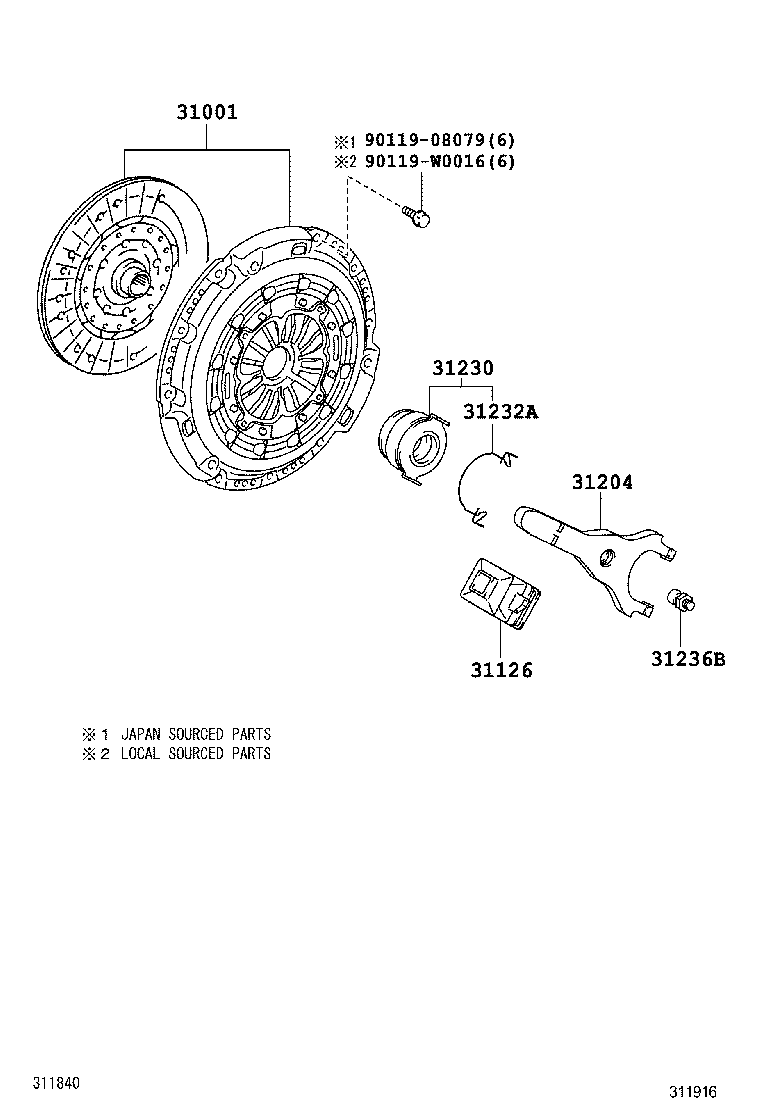 31230-12181 BEARING ASSY, CLUTCH RELEASE product image