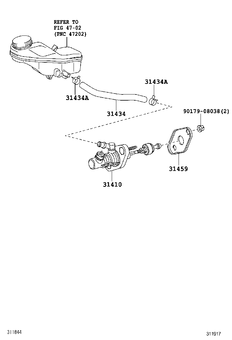 31420-02062 CYLINDER ASSY, CLUTCH MASTER product image
