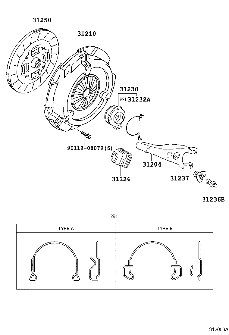 31230-33020 BEARING ASSY, CLUTCH RELEASE product image