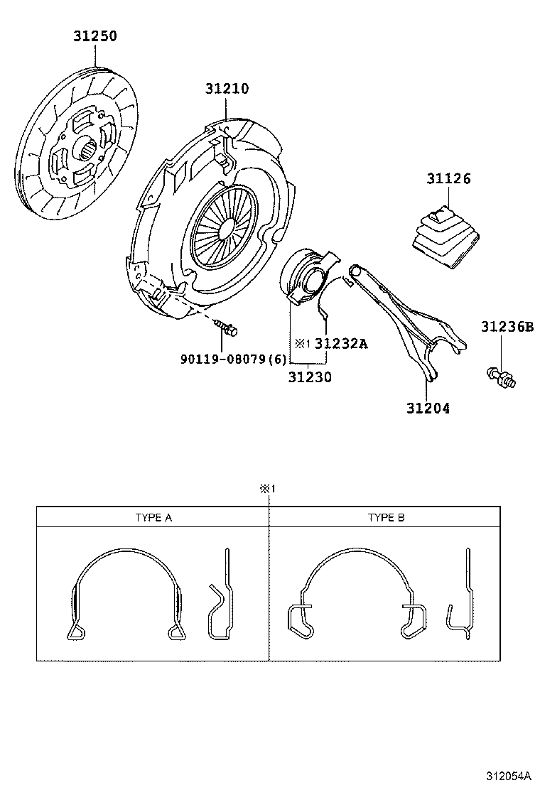 31230-33020 BEARING ASSY, CLUTCH RELEASE product image