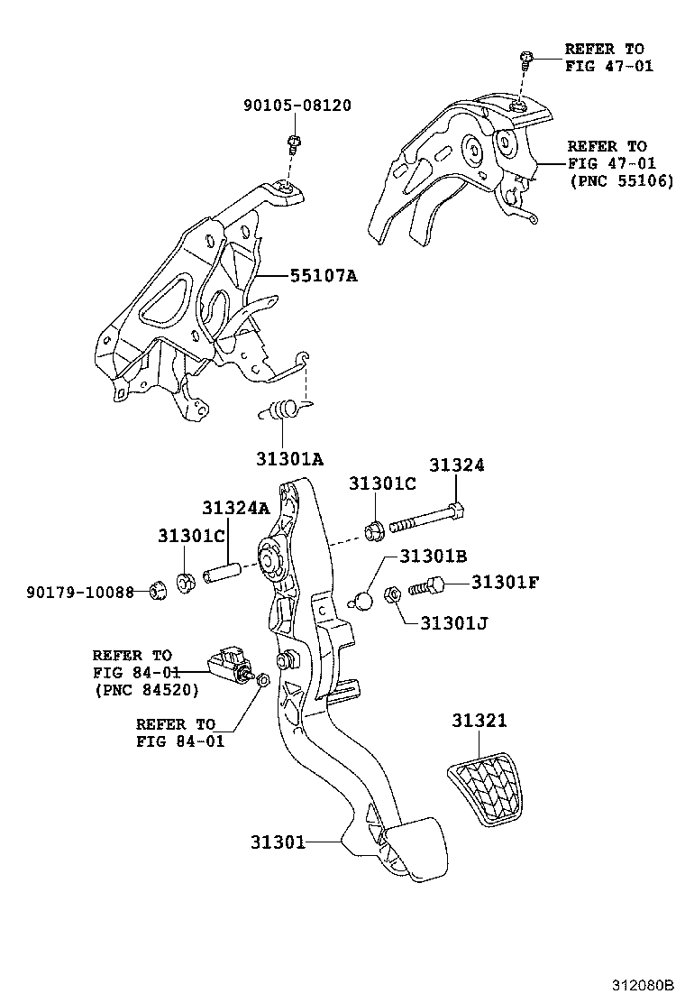90170-10017 NUT(FOR CLUTCH PEDAL STOPPER) product image