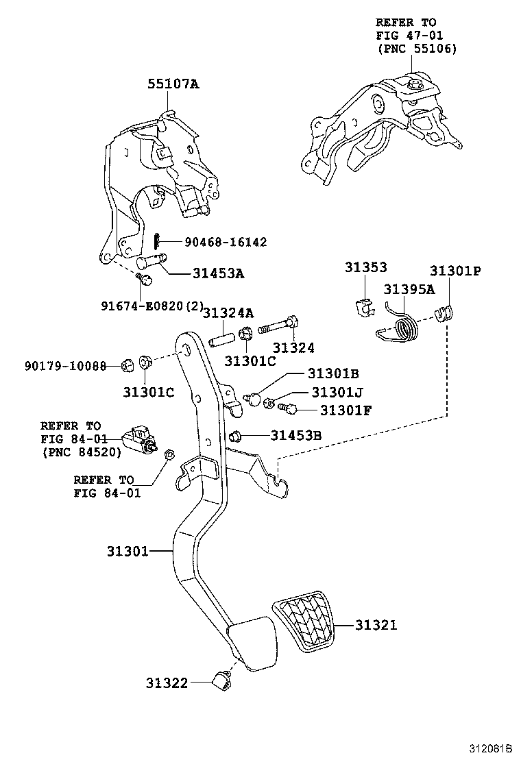 90170-10017 NUT(FOR CLUTCH PEDAL STOPPER) product image